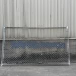 Silver Chain Link Fence Adjustable Height Powder Coated Coating