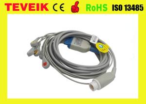 Wholesale HP Medical ECG Cable One piece 5 leads ECG Cable with Snap, AHA,1K ohm, Round 12pin from china suppliers