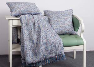 Wholesale Elegant Decorative Pillow Covers , 100% Polyester Blue Throw Pillows For Couch from china suppliers