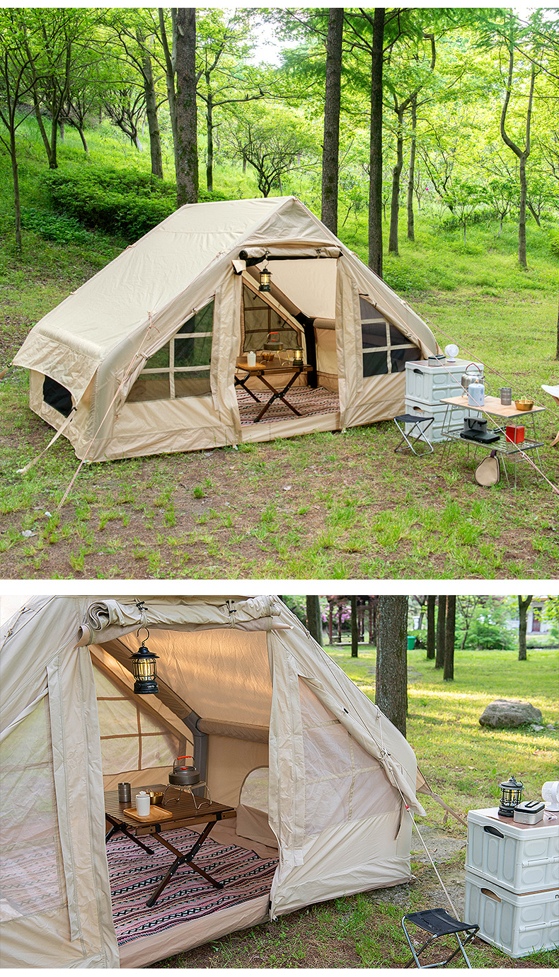 Outdoor Inflatable Camping Tent Waterproof Oxford Cloth Blow Up Tent
