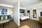 Ash Veneer Hotel Bedroom Furniture Sets With Fabric Sofa , Five Star Hotel