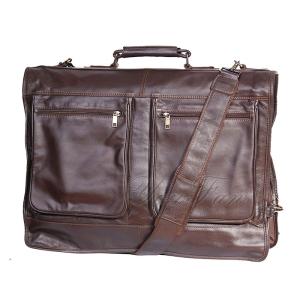 Wholesale Vintage Leather Travel Garment Bag With Two Front Zipper Pockets from china suppliers