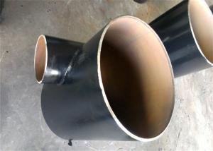 Wholesale Carbon Steel SCH80 Seamless Pipe Tee , Metal Pipe Fittings Anti Grinding from china suppliers