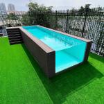 2500KGS Net Weight Clear Swim Spa Pool for Outdoor Aquatic Training and
