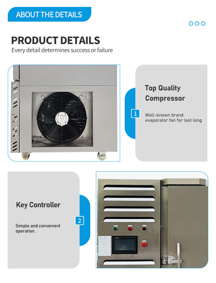 High Capacity Quick Freezer Machine Safety Operation Blast Chiller Shock Freezer