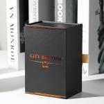 High grade perfume gift box customized double-sided gold stamping flip magnetic