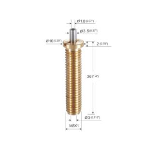 Wholesale Brass Material aircraft cable grippers With Long Screw Fitting 10x36mm YW86413 from china suppliers