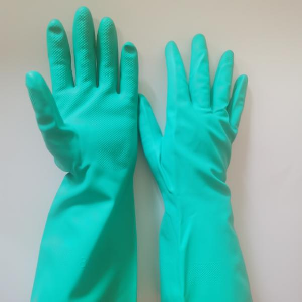 15mil Nitrile Gloves Chemical Protection XL 13 Inches Nitrile Solvent Resistant