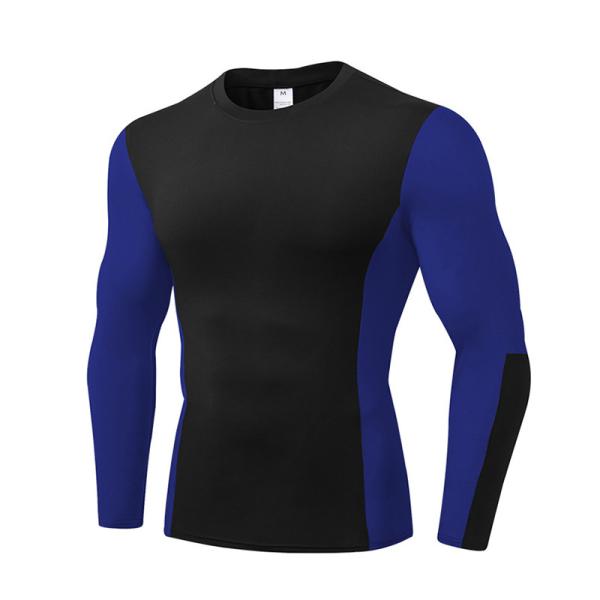 Black Sustainable Men Workout Sweatshirt Outdoor High Elastic Quick Dry
