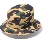 Men's Camo Cotton Bucket Hat For Outdoor Training Buckle Strips Available