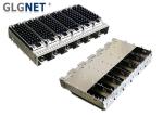 Multiple Port SFP Solutions 6 Ports Ganged SFP+ Cage Assembly with Heat Sink