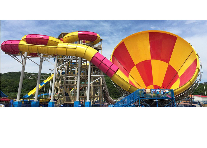 Anti - Fade Big Tornado Vortex Water Slide Corrosion Resistance Fiberglass