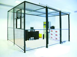 Wholesale Heavy Duty Two Sides Industrial Storage Cage , Wire Mesh Storage Lockers Full Height from china suppliers