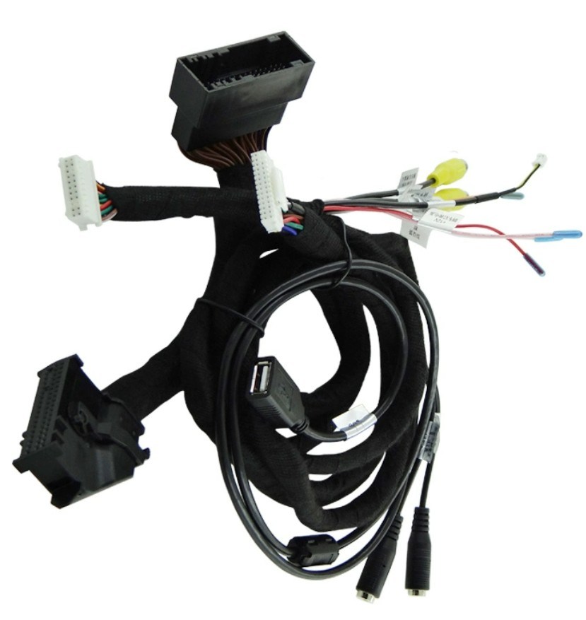 Customize Wire Harness Cable High End Power Harness Replacement Reverse Camera Wire Harness Front View Connect