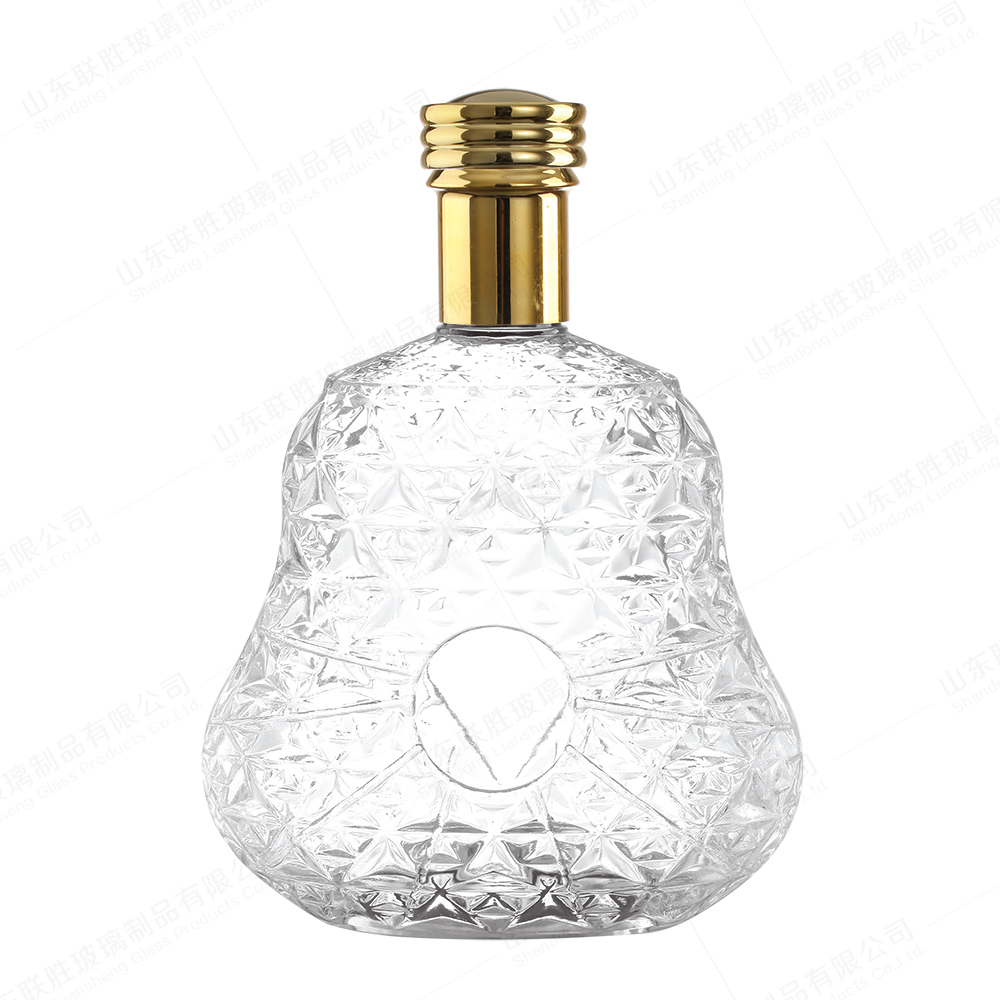 High End Flat 700ml 750ml Glass Bottle Custom Size Accepted Industrial Beverage