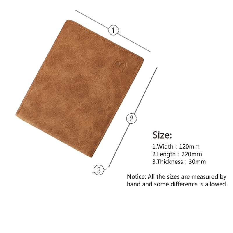 Multifunctional Money Holder in Vintage Style Custom Logo Wallet with Open Closure