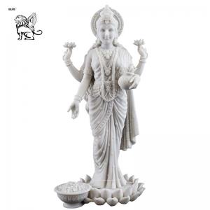 Wholesale Marble Lakshmi Sculpture Stone Hindu God Fortune Goddess Indian Religious from china suppliers