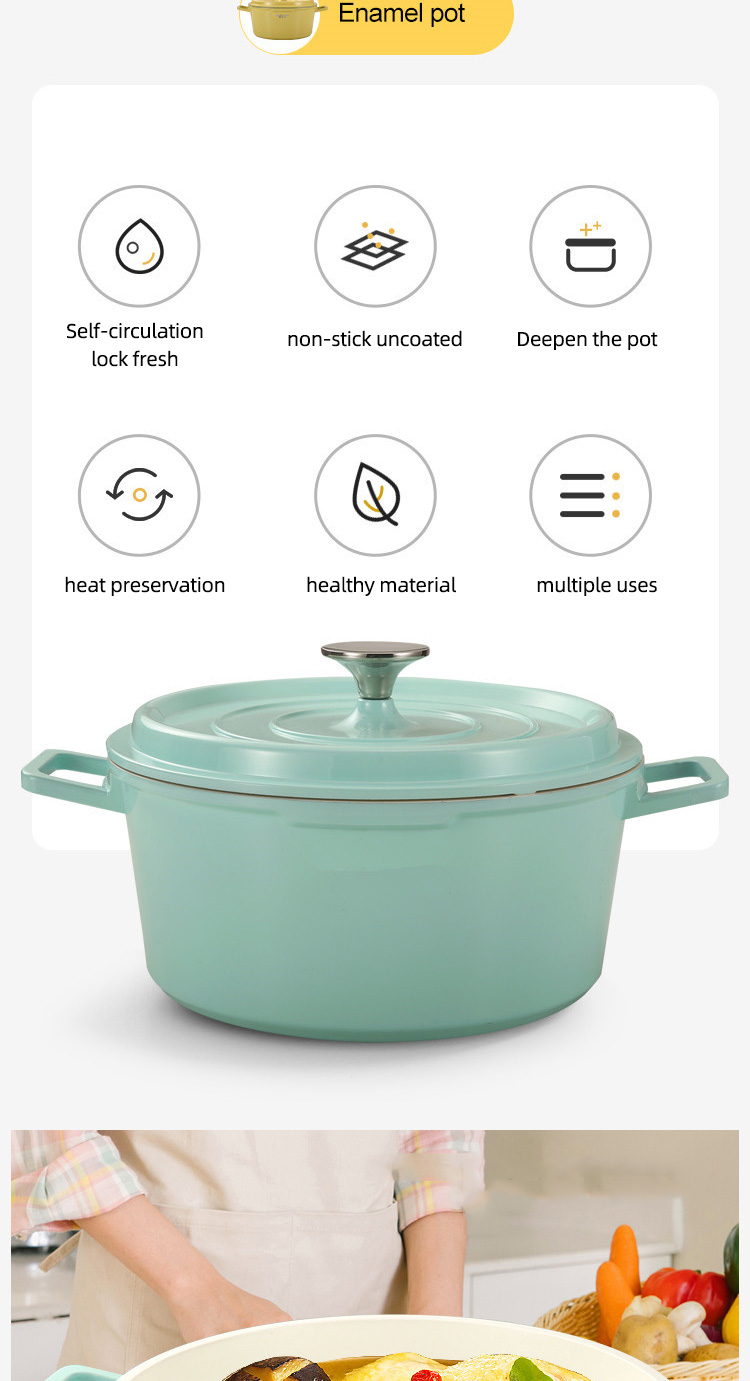 Multi-function Kitchen Cookware Pot Induction Stock Pot Aluminum Alloy Non Stick Soup Pot With Handle