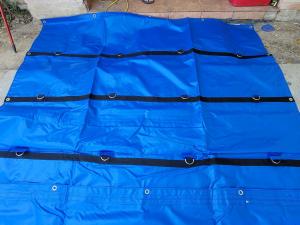 Wholesale Custom PVC Truck Cover For Heavy Duty Flatbed Trailers In Blue Steel Tarps from china suppliers