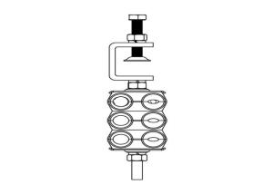 Wholesale Efficient Feeder Cable Clamp , 4 - 7 + 9 -14mm Non Rusting Tower Cable Clamps from china suppliers