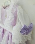 Purple Color Princess Dress Boutique 100% Cotton Casual
