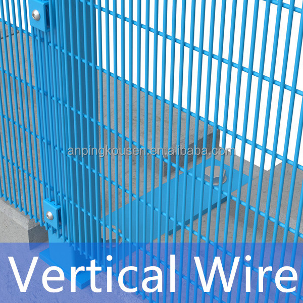 High Security Durable 358 Clear Vu Anti Climb Fence with Pvc Coated Steel Construction
