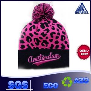 Wholesale Cool Unisex Winter Knit Pom Pom Beanie 100% Acrylic / Wool Fabric Available from china suppliers