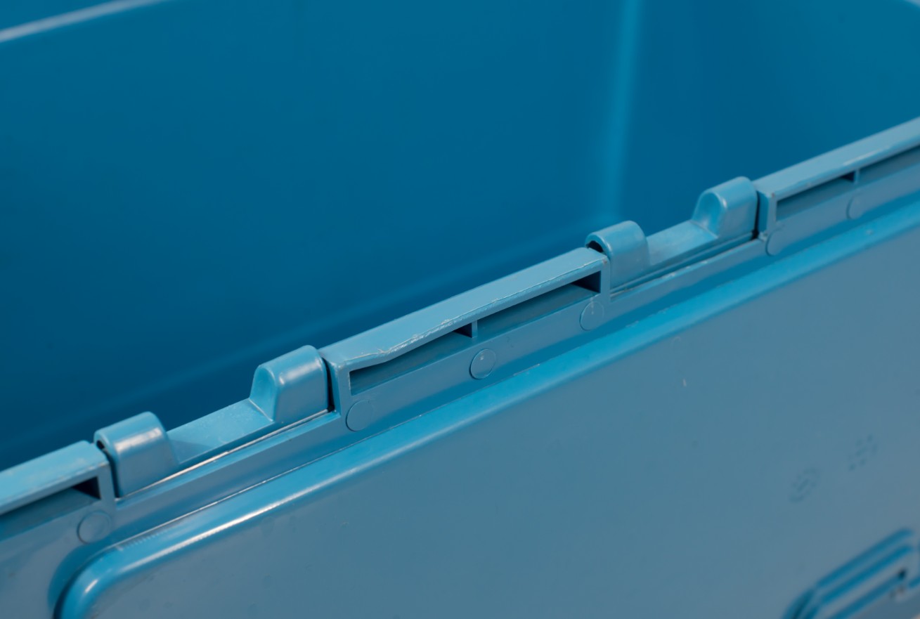 Foldable plastic box storage container stackable and nestable storage bin