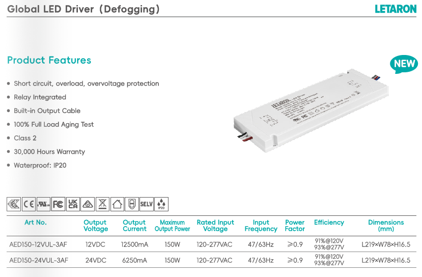 Letaron LED Driver installation diagram