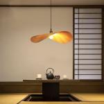 Chinese Hand Knitted Bamboo Pendant Lights Weaving Hanging Lamp Garden Restauran