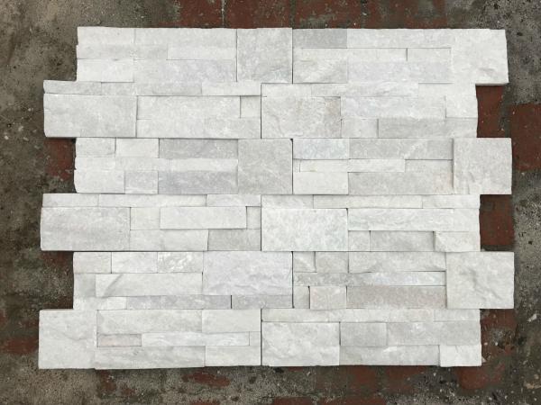 Pure White 150x600mm Exterior Thin Stone Veneer Panels