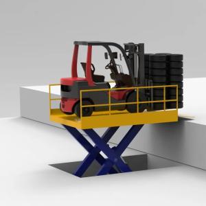 Wholesale Stationary Hydraulic Truck Dock Scissor Lift 5000KG With Extension Ramp from china suppliers
