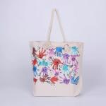 Handled Reusable Cotton Canvas Tote Bags For Supermarket Packing And Shopping