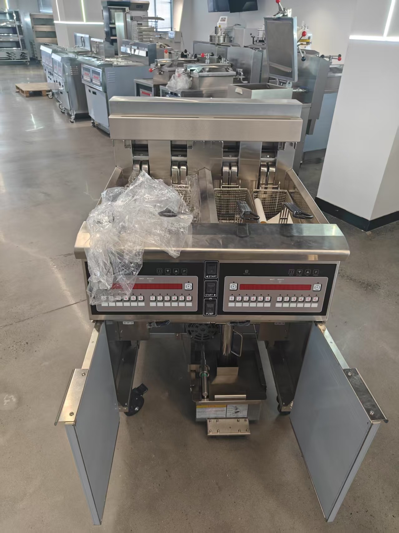 304SUS Factory Direct Sell Two Tanks Four Baskets Digital Panel Electric & Gas Open Fryer