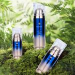 50ml 100ml Glass Emulsion Bottle Dark Blue Gradual Finish Fine Flash