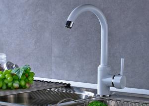 Wholesale White Painting 360 Degree Rotation Kitchen Mixer Brass Body ROVATE 695 from china suppliers