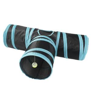 Wholesale Pet Cat Tunnel Supplies Cat Ring Paper Three-Way Tunnel Cat Toy Drill Climbing Bucket Foldable Cat Channel from china suppliers