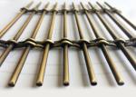 Brass BBQ Divider Decorative Woven Wire Mesh Screen Plated Metal
