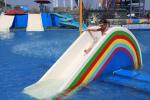 Customized 3 Riders Kids' Water Slides Aqua Park Equipment , Pink / Orange /