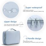 Large Capacity Two Way Zipper Closure Polyester Cosmetic Bag