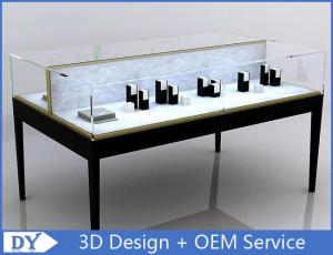 Wholesale Custom Black Metal MDF Double Side Jewellery Showcase Display from china suppliers