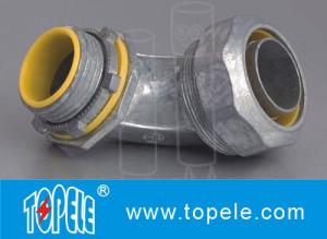 Wholesale Blue / Yellow Zinc Die Cast Flexible Liquid Tight Conduit Connector Fittings 90 Degree from china suppliers