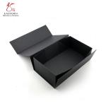Foldable Black 450mm Length Paperboard Packaging Box For Shoe
