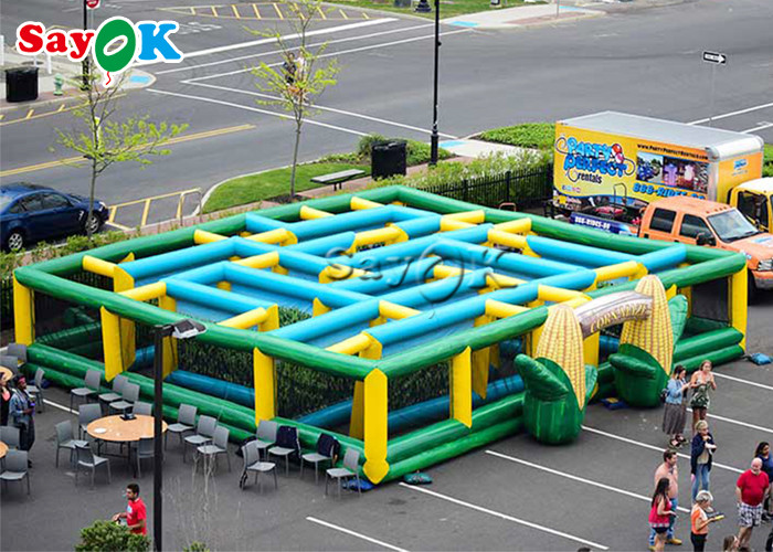 Inflatable Party Games Outdoor Sports Yellow Green Halloween Inflatable Corn Maze