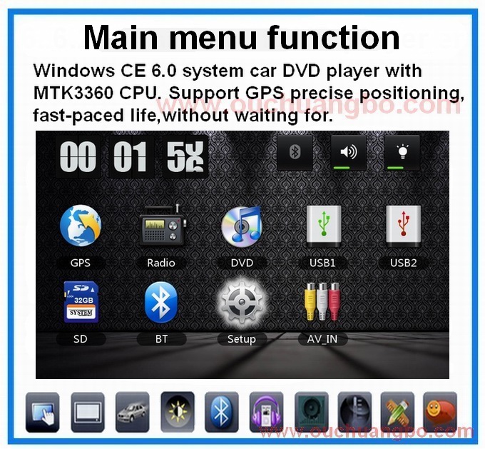 Ouchuangbo Car Stereo Radio Player for Peugeot 4008 2012 DVD USB iPod RDS Digital OCB-8064A