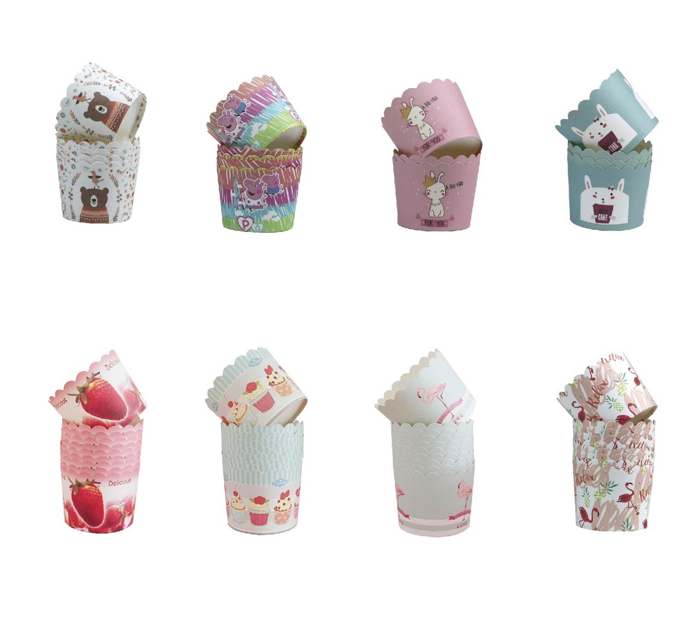 Pantone Printed Cupcake Paper Cups Non Stick Muffin Liners