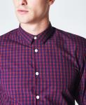 Slim Fit Mens Office Wear Shirts , Bright Color Men's Business Casual Shirts