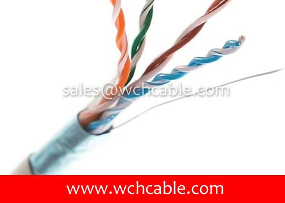 UL Lan Cable Cat5e FTP Solid 24AWG 4Pairs OD6.1mm High Purity Copper Wire
