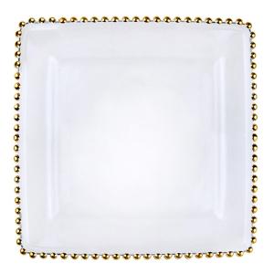 Wholesale Wedding Table Decoration Gold Square Glass Plate 12 Inch from china suppliers