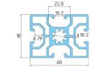 Anodic Oxidation 40 Series Aluminium Construction Profiles Sandblasting